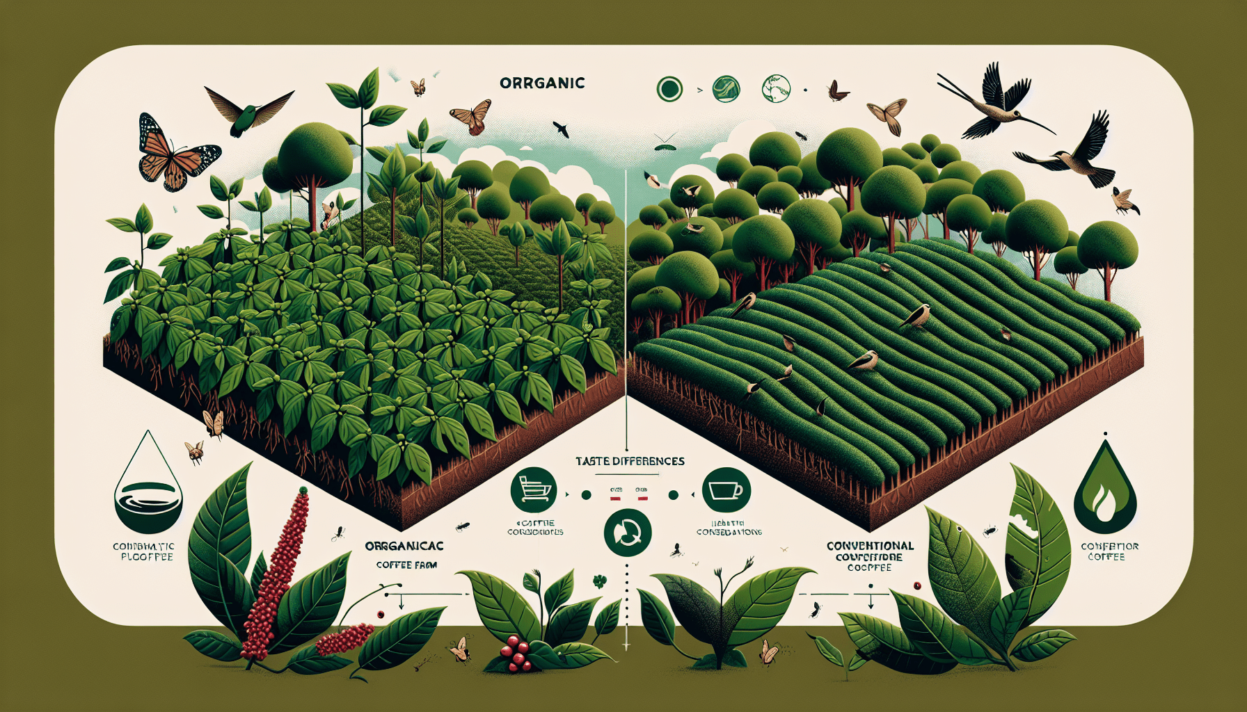 Understanding the Distinction: Organic vs. Conventional Coffee Farming