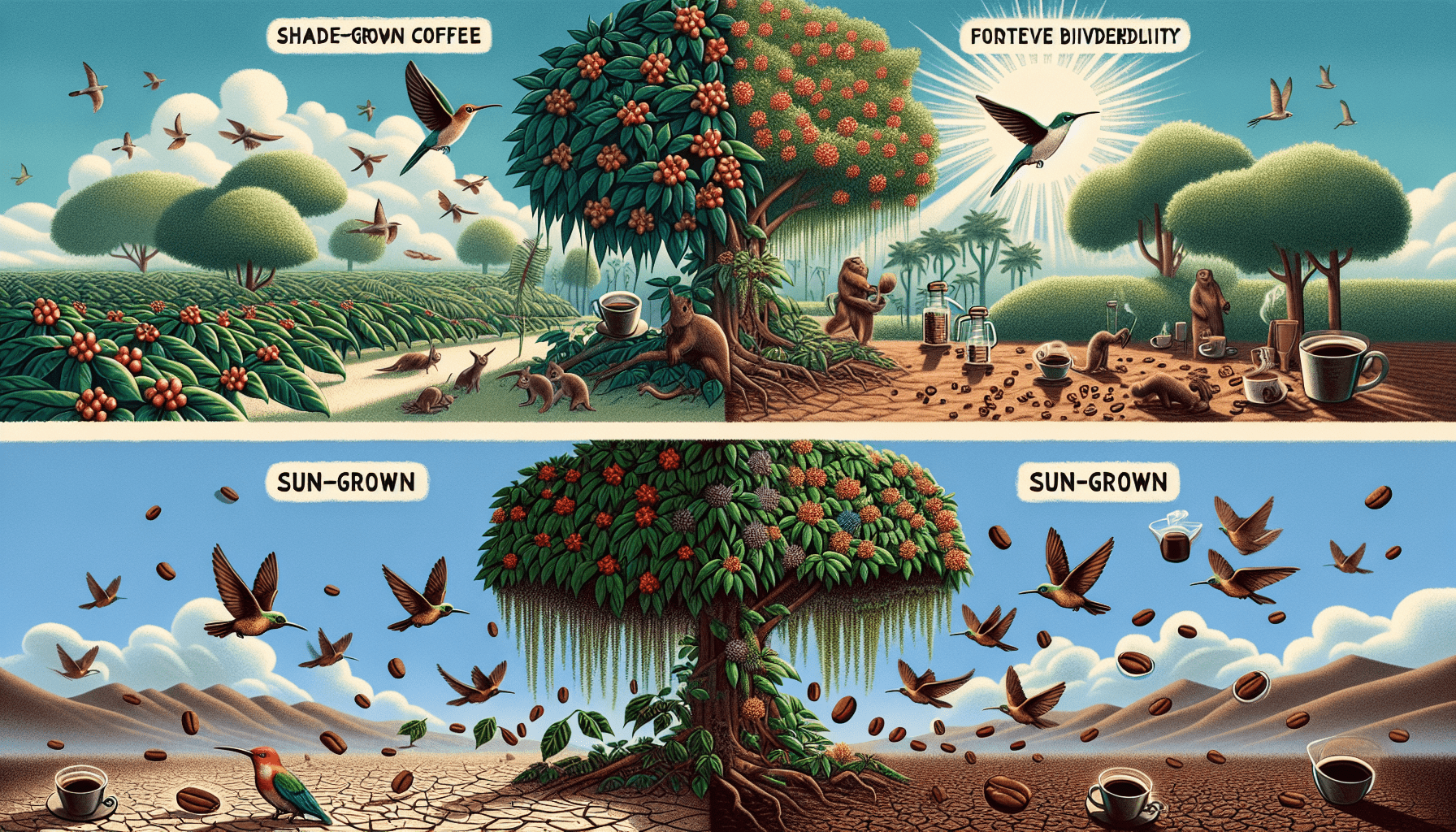 Understanding the Distinctions: Shade-Grown vs Sun-Grown Coffee